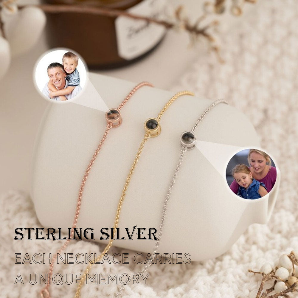 Bubble projection bracelet best sterling silver photo projection bracelet for her