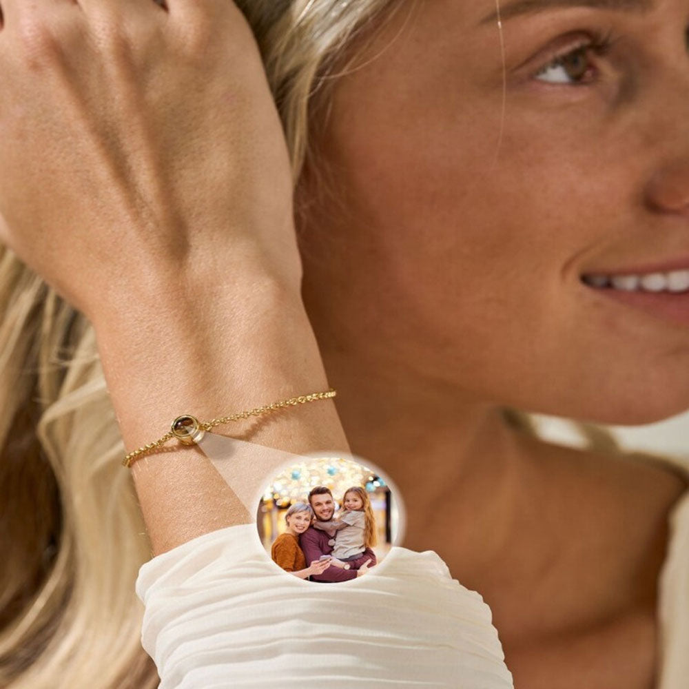 Bubble projection bracelet best sterling silver photo projection bracelet for her