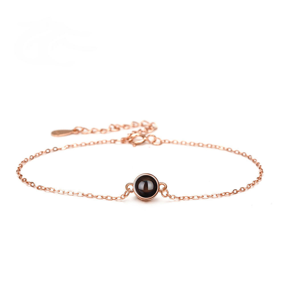 Bubble projection bracelet best sterling silver photo projection bracelet for her