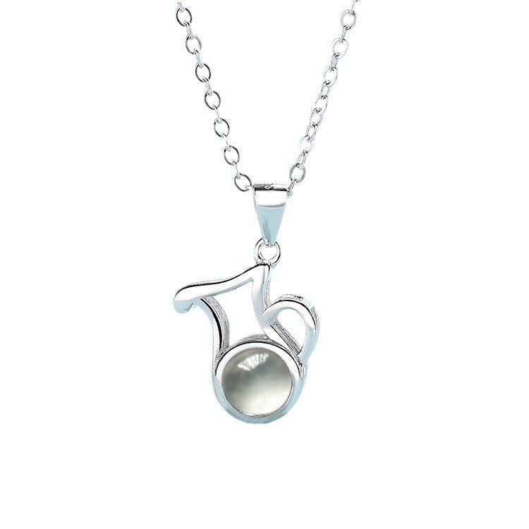 Custom Best Constellation Photo Projection Necklace sterling silver with gift box