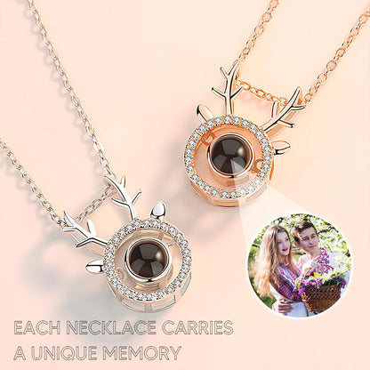 Best Deer projection bead jewelry necklace Sterling silver With gift box for gift giving